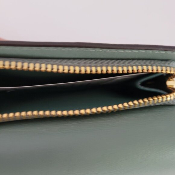 Coach CR799 Smooth Leather Micro Wallet Sage Mini Clutch - Picture 7 of 7